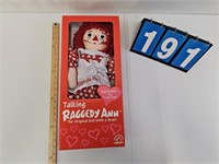 18" Talking Raggedy Ann Doll In Original Box