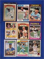 LOT OF 9 VARIOUS BASEBALL CARDS INCLUDING