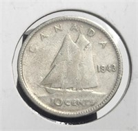 Canada 1943 10c Silver