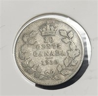 Canada 1930 10c Silver George V