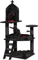 $135  Gothic Cat Tree with Coffin Bed55 Cat Tower