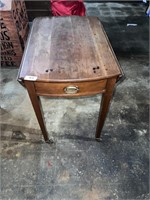 Willett drop leaf end table with drawer