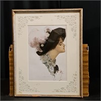 Framed Art Nouveau Lady Print