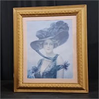 Framed Victorian Lady in Hat