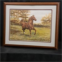 R.J. McDonald Framed & Signed Equestrian