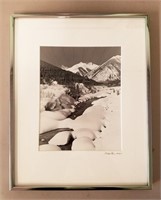1978 Black & White Photo Mountain Winter B. Hallen