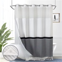 Black and White Clothe Curtain 96"