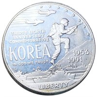 1991-P Korea Commemorative Dollar CHOICE PROOF