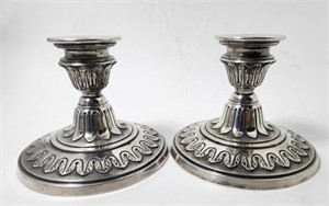 Silver Plated Candlestick Holders Set