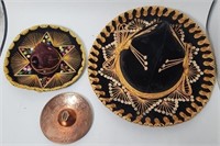 Mexican Sombreros Hat Luna Lot (3x)