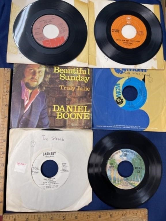 45 record lot Daniel Boone Ray Stevens hooked on