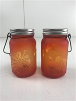 Set of 2 Illuminated Indoor/Outdoor Mason Jars