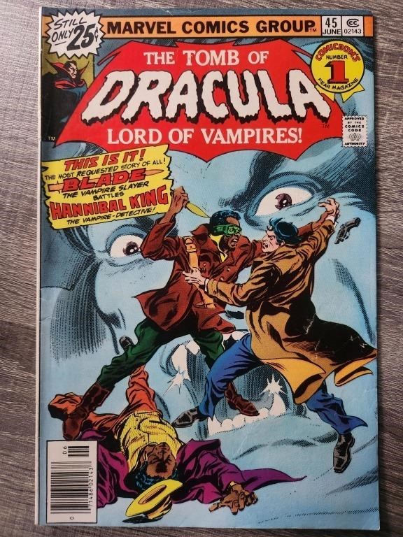 Tomb of Dracula #45(1976)BLADE & 3x KEY (see pics)