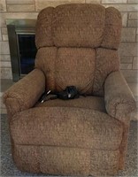 Brown Fabric Power Recliner