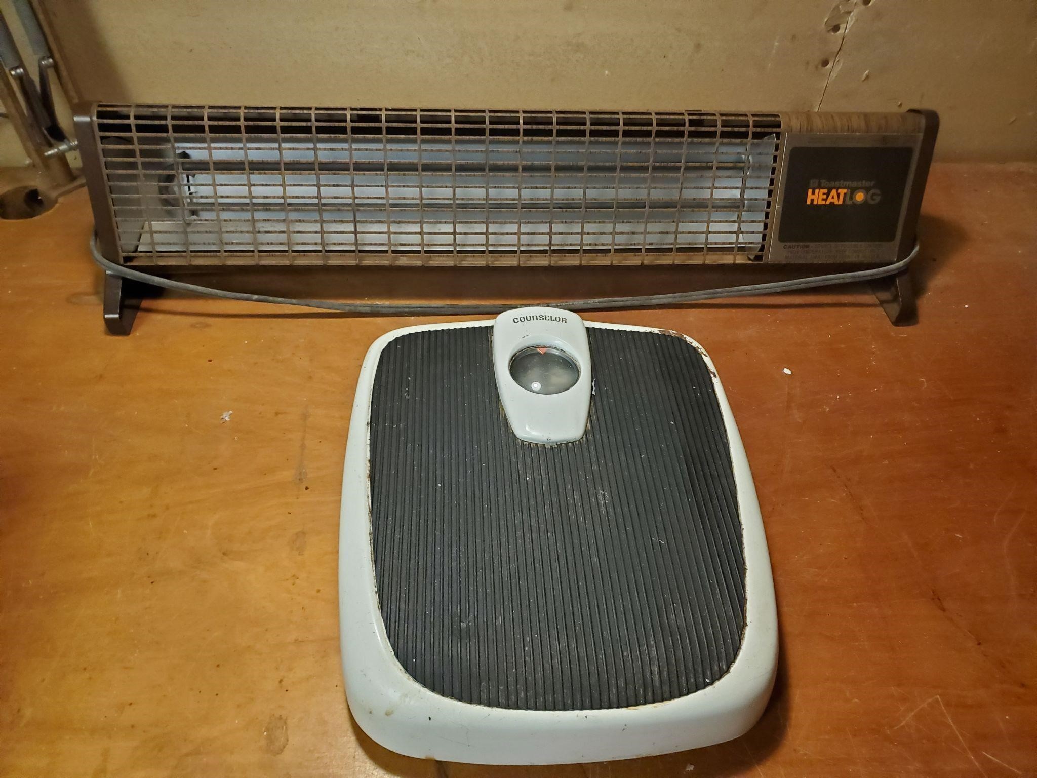 Vintage scales and heater not tested