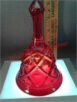 Red glass Bell - 5" tall