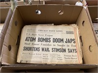 Vintage Newspapers, Atom Bomb Doom Japs, More
