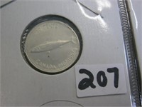20 Canadian Silver 1967 Fish Dimes
