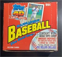 1991 Topps Baseball Card Box W/ Unopened Cards