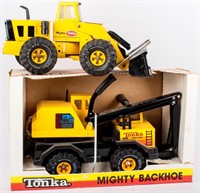 Tonka Toy Construction Vehicles Backhoe & Loader