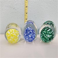 3 Egg Paper Weights