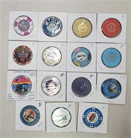 15 Sleeved Casino & Advertising Chips