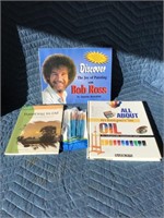 Painting Books Lot of 3 with Unused Brushes Bob