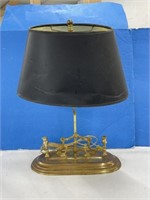 Antique Brass Lamp With Shade