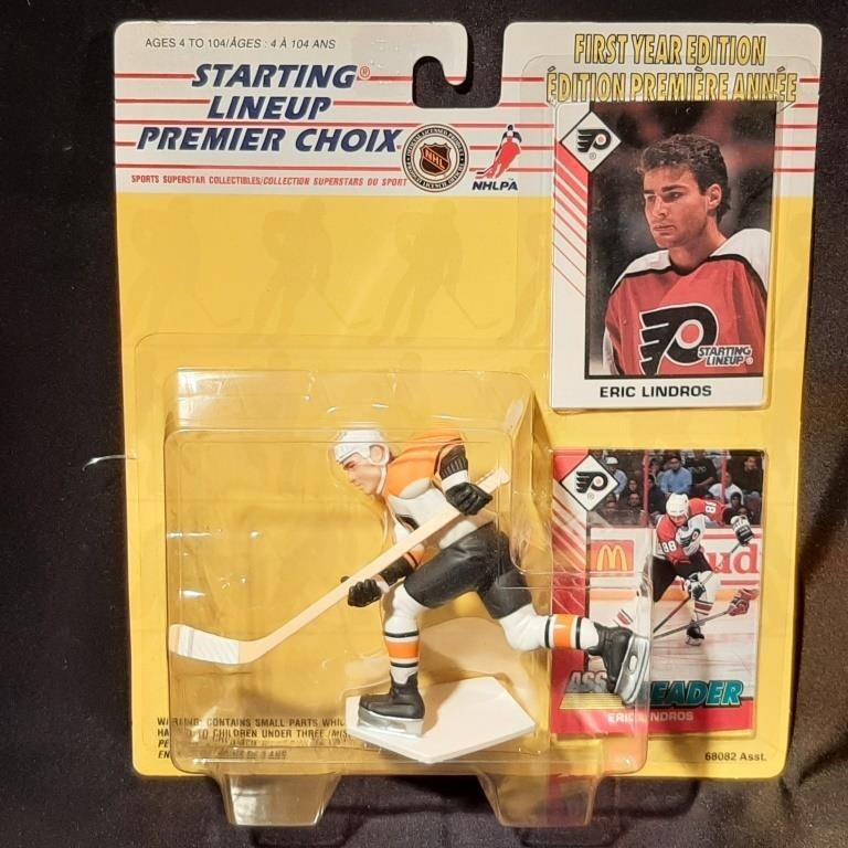 Eric Lindros First Year Edition Figure and Cards