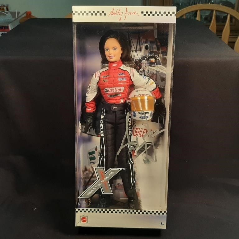 Signed Ashley Force Barbie Doll - NIB