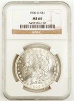 Coin 1900-O  Morgan Silver Dollar NGC MS64