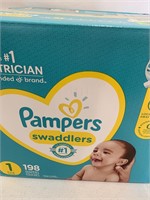 198 PAMPERS SWADDLERS SIZE 1