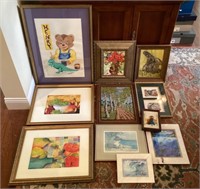Group of framed art