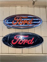 $36.00 - 2 PACK, 9 Inch Ford Emblems, (BLACK AND