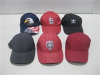 Six Assorted Caps