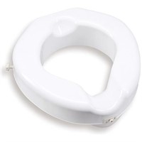 Carex Raised Toilet seat with Extra Wide Opening -
