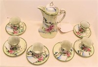 Lot #4158 - Nippon 13pc hand painted rose