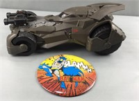 Batman pin and Batmobile