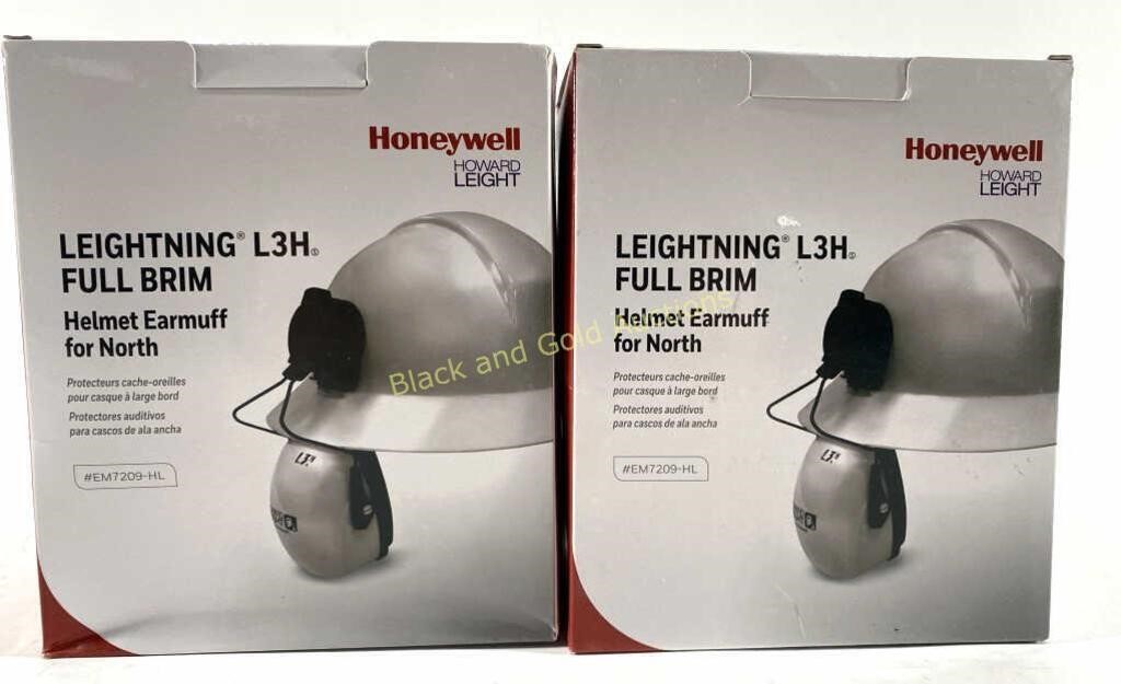 (2) NEW Helmets w/ Earmuffs