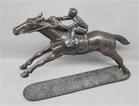 12" Bronze Jockey Sculpture