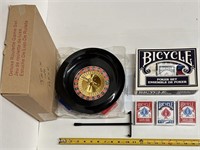 Kit de Poker Bicycle, roulette de luxe+ 3 jeux de