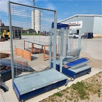 3- Rolling Steel Display Racks