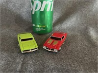 Diecast 1:64 Scale Green and Red Cars