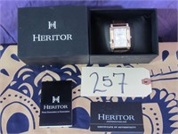 Heritor Frederick Rose Gold And Silver Watch