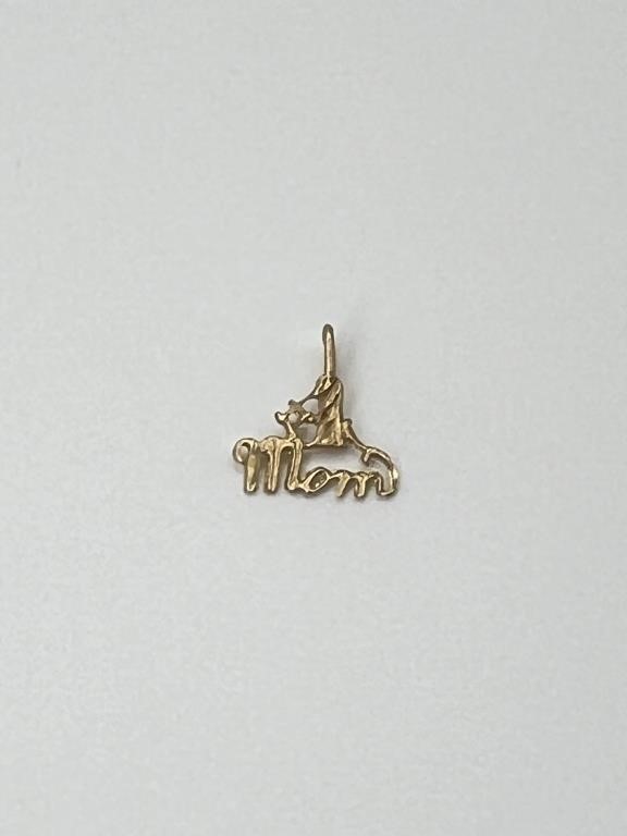 14K Gold #1 Mom Pendant