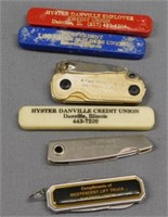 6 advertising pocket knives: Hyster - Independent