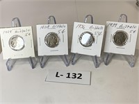 4 Buffalo Nickels 1928,1929,1936,1939