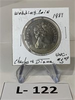 1981 Wedding Coin Charles & Diana