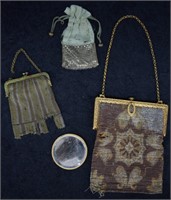 3 pcs. Antique Ladys Handbags / Change Purses