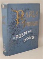 1897 Pearls of Thought In Poems & Song Book